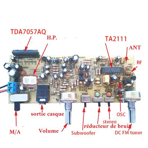 Module câblé et réglé pour la réception de la bande FM pour moderniser une TSF  avec TA2111