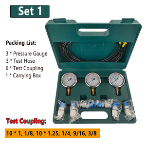 Kit de test de pression hydraulique, Kit de couplage de test de pression  hydraulique pour pelle pour machines de construction de pelles avec