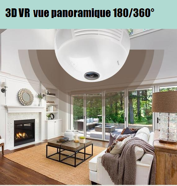 Caméra ampoule IP WiFi 1080P avec vue panoramique à 360 ° - Anopri