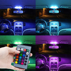 T10 RGB 5050 12SMD Commande éclairage intérieur automobile