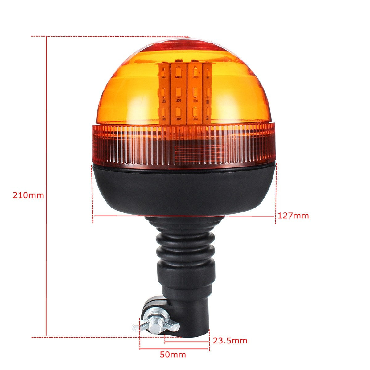 Gyrophare LED - Orange - R10 R65 - 19W - 12/24V - 99mm