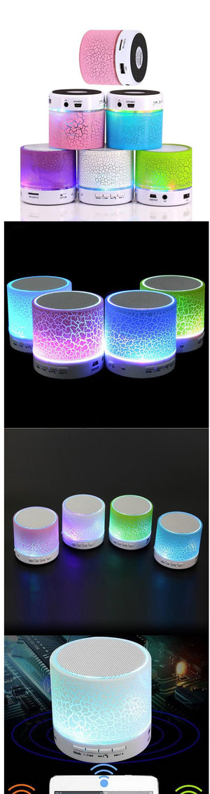 Column LED Mini Wireless Bluetooth Speaker TF USB