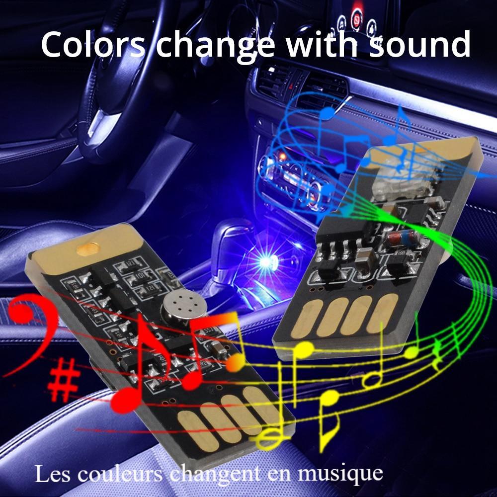 L'atmosphère de l'intérieur de lumière LED de voiture de luminaires  décoratifs néon coloré USB de planche de bord - Chine L'APP, rvb de lumière  froide de la musique Rhythm lumière