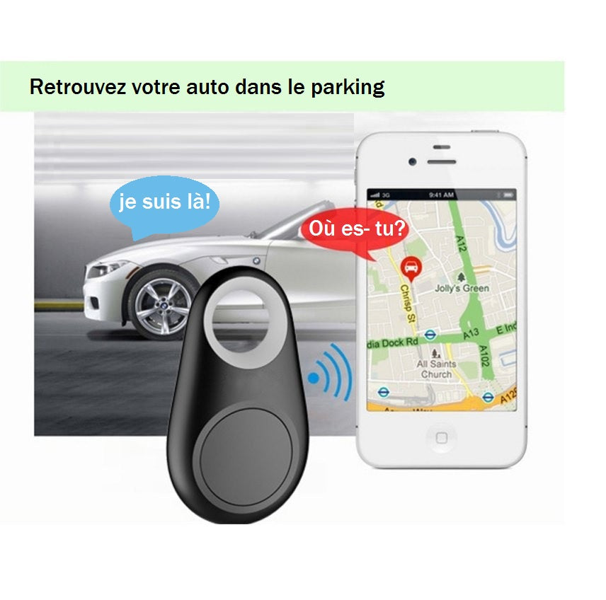 SICED Mini traqueur Bluetooth, traqueur de clé Bluetooth anti-perte  intelligente Tracker GPS sans fil pour iOS/iPhone/Android, traqueurs  anti-perte pour personnes âgées et enfants (noir) 